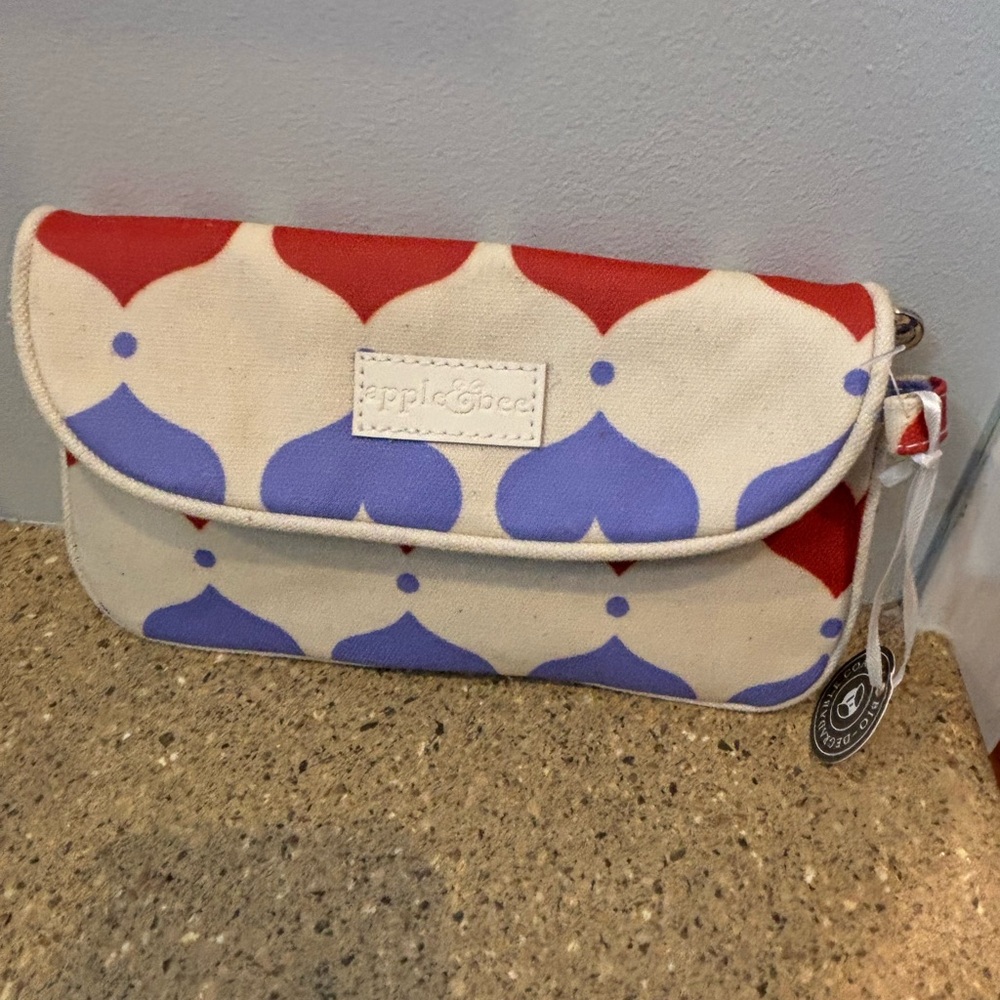 Orla Kiely Red and Blue Women's Clutch Bag